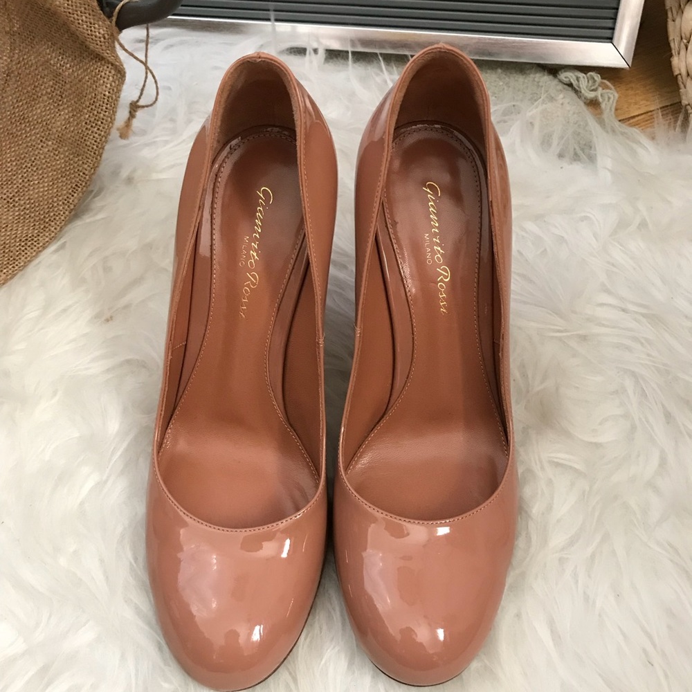 Gianvito Rossi Mocha Leather chunky heels 37 1/2 - Picture 2 of 7